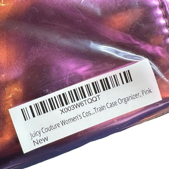 Juicy Couture Pink Metallic Rhinestone Train Cosmetics Case - 9.75” x 5.5” x 6” - Picture 6 of 6